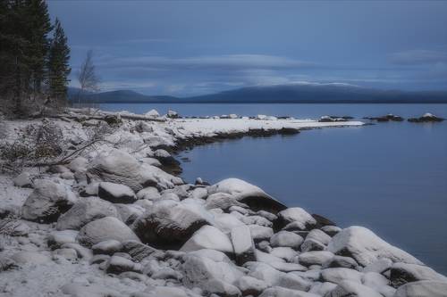 Колвицкое озеро в ноябре. Кольский
