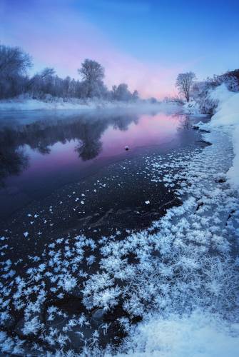 Морозное утро на реке Иж
