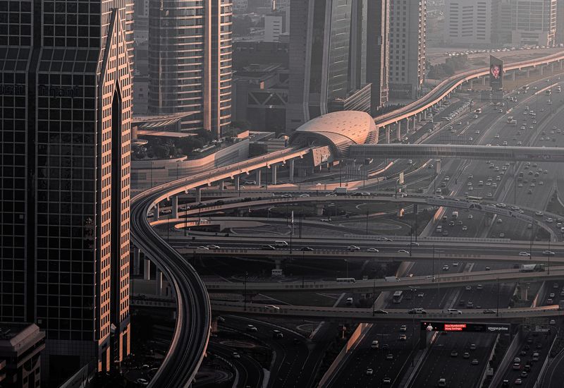 Futuristic city landscapes of Dubai