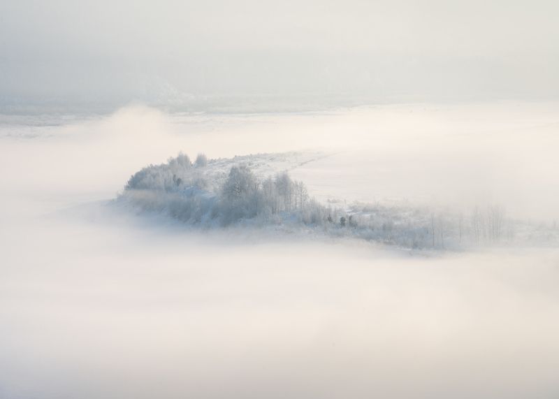 Туманным зимним утром…  Foggy winter morning...