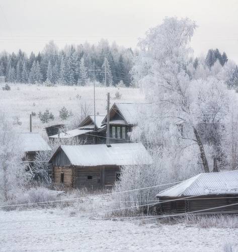 В деревню пришла зима