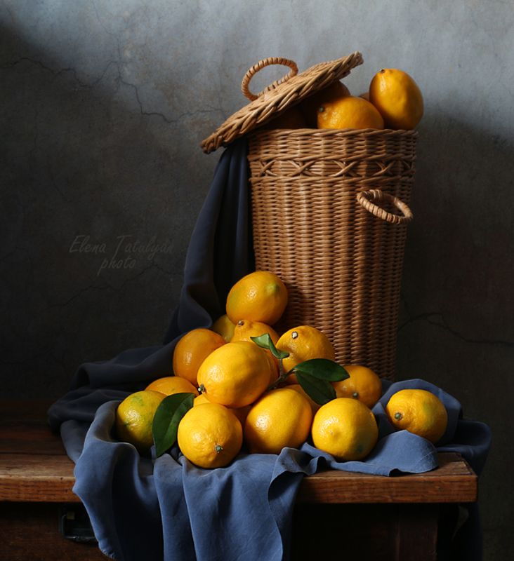 Корзина с лимонами
