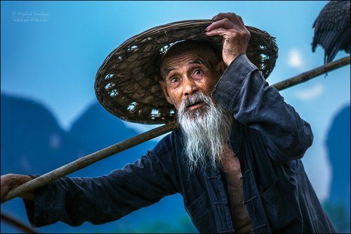 Портрет китайского рыбака