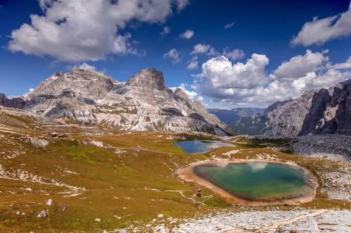 Tre Cime di Lavaredo - Lago di Piani. Dolomites Italy