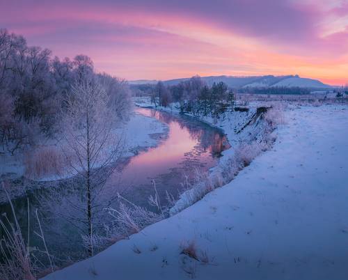 Река Оскол зимой