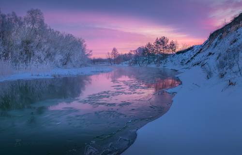 Река Оскол зимой