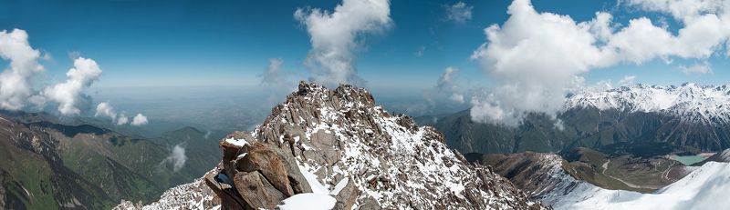 kazakhstan, almaty, mountain, peak, clouds, mount, summit, sky Trekking to Big Almaty peak.photo preview