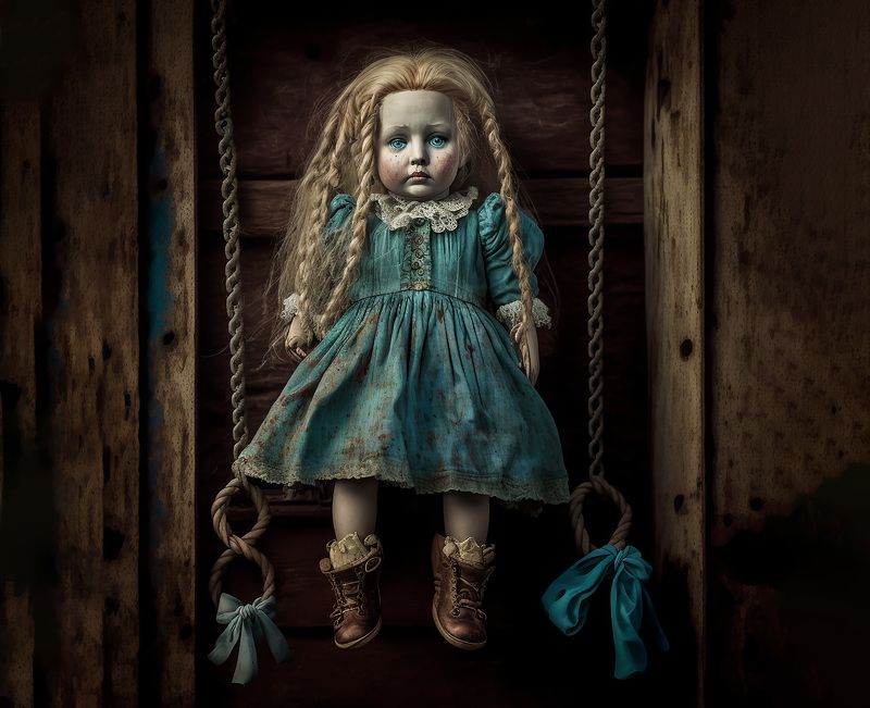 a doll thrown to the ground - unnecessary