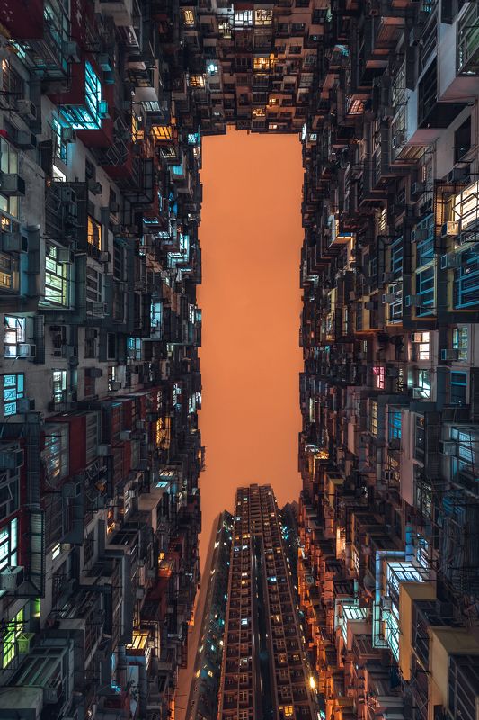 Двор-колодец в Гонконге