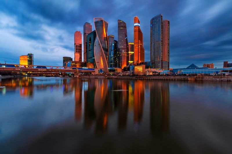 Москва Сити рассвет