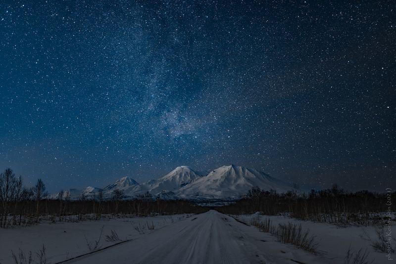 Звездное небо. Камчатка⁠⁠