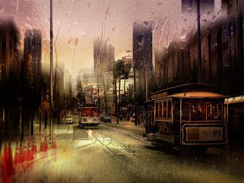 В Сан-Франциско дождь