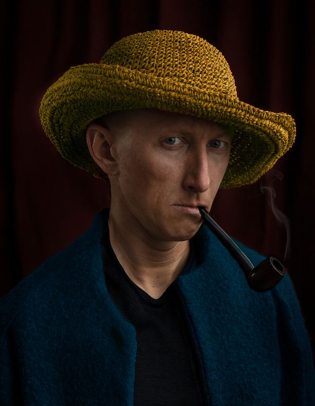 «Автопортрет в соломенной шляпе» Винсента Ван Гога (оммаж)
