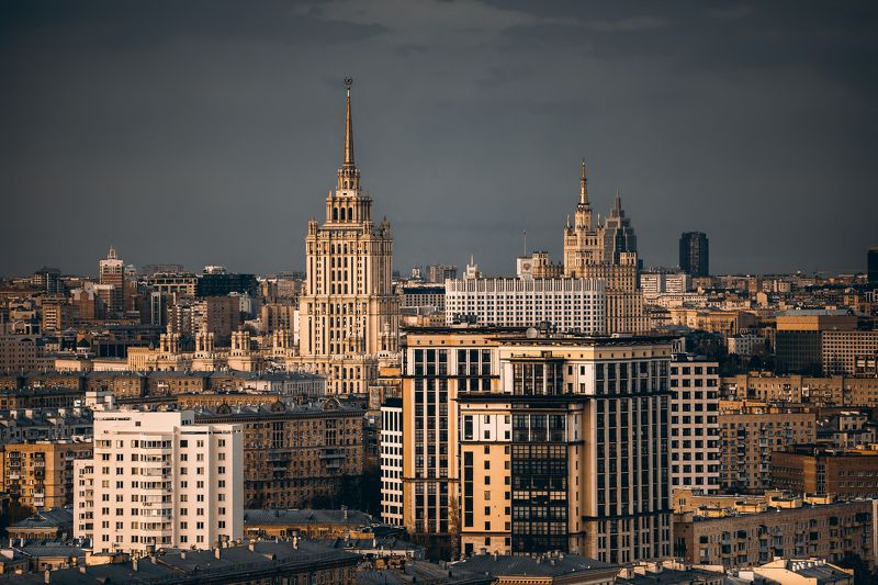 Вид на архитектуру Москвы