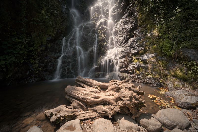 Mirveti Waterfall In Sunny Day