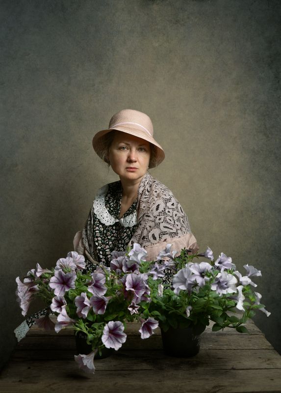 Sell Portrait with Flowers