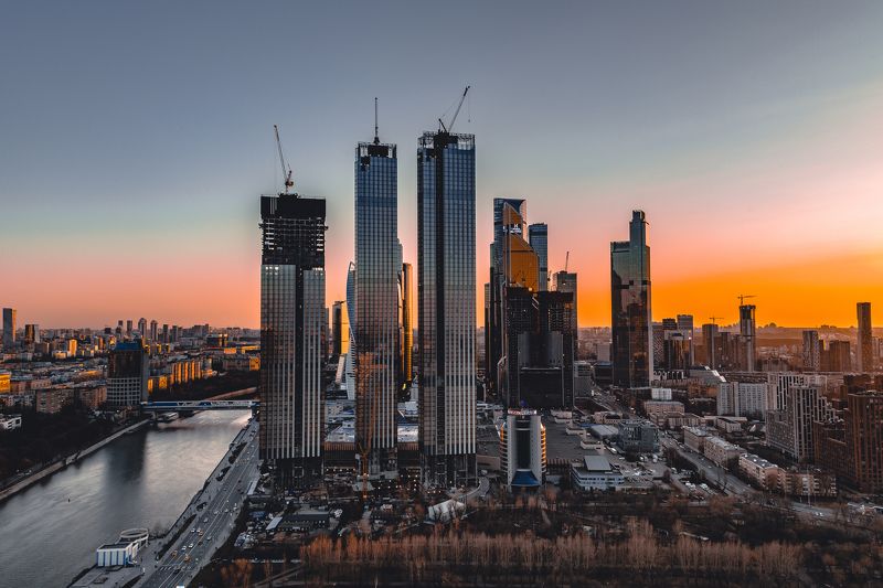 Закат над Москва Сити