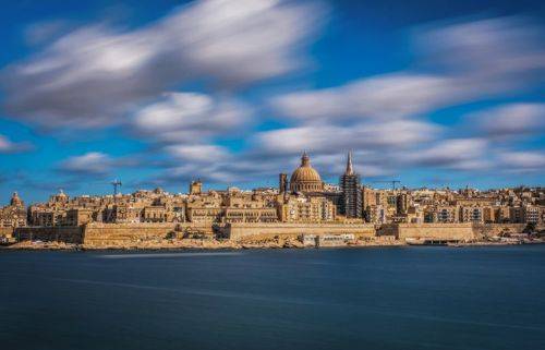 Hurrying clouds over Valletta