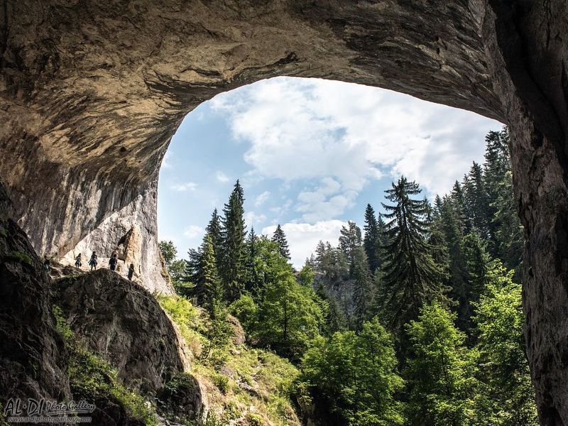 Bulgaria,Rhodope,cave,clouds,forest,rocks,sky,tree,natural creations Wonderful Bridgesphoto preview