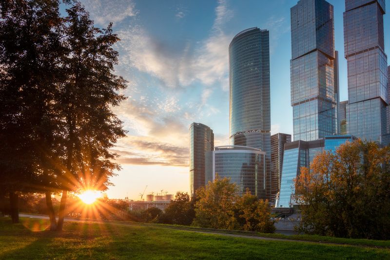 Закат в Москва-сити