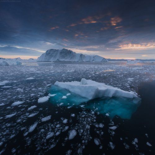 Холодный рассвет Гренландии