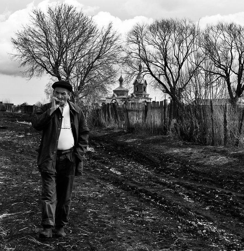 деревня бахта, мужик, илья шалафаев, shalapai-art photo preview