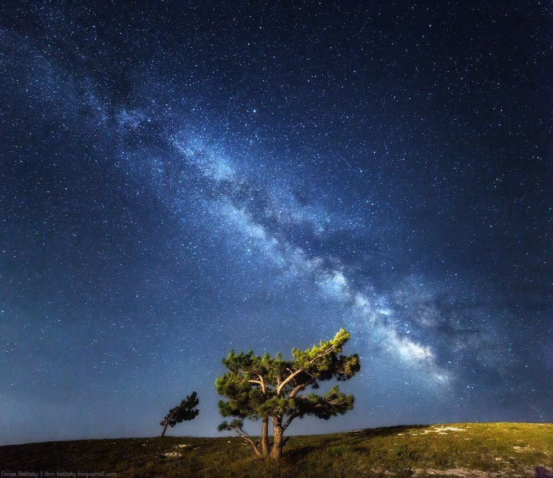 Пейзаж, ночное небо, млечный путь, галактика, звёзды, астрофотография Млечный путь над Ай-петри (Крым)photo preview