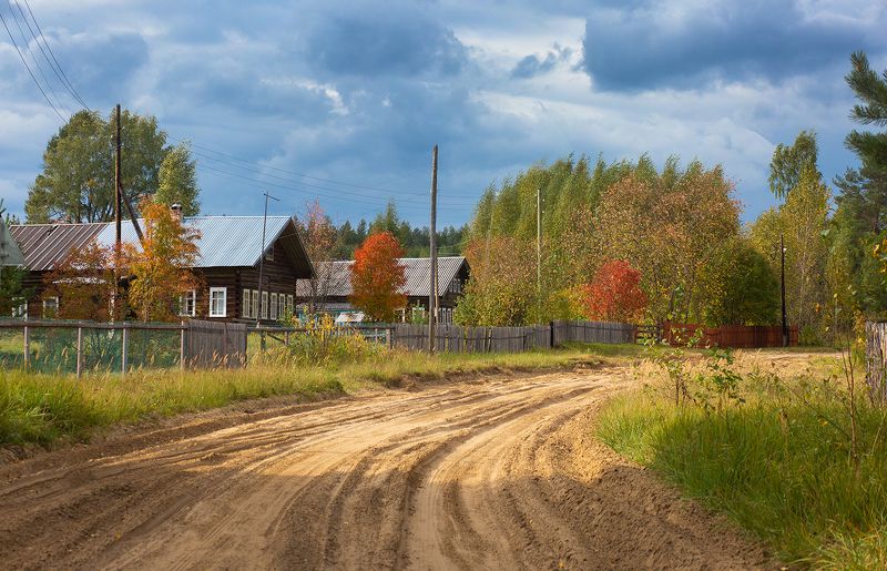 Осенняя деревенька