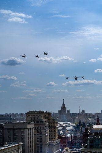 Репетиция  воздушного парада Победы 7 мая 2022 года Москва