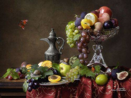 Натюрморт с фруктами в стиле Ренессанс