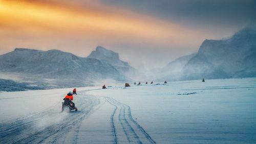Snowmobiling, Iceland 