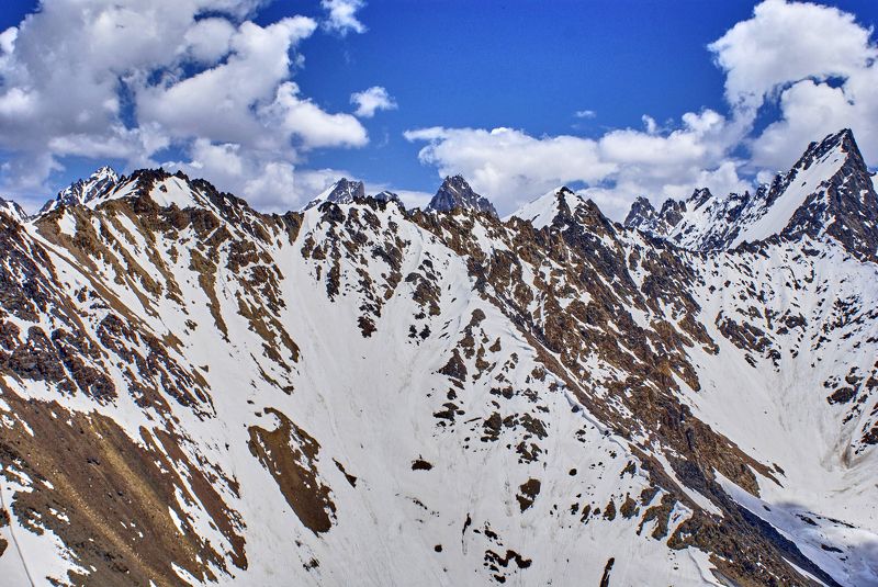 Страна Небесных Гор… Прекрасный и неприступный Памир. В районе ледника  Федченнко. Таджикистан