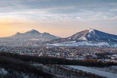 Пятигорск. Зимняя панорама города
