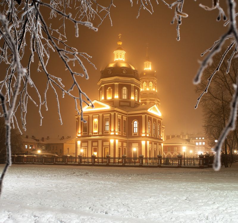 Спасский собор в морозном тумане