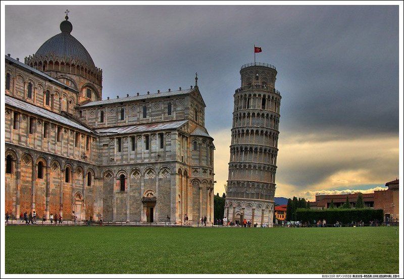 пизанская, башня, италия Тучи над Пизой.photo preview
