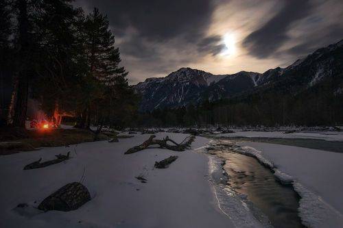 Зимой в горах Кавказа