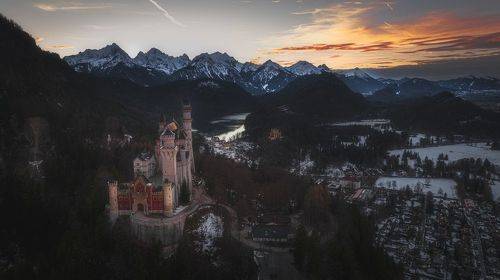 Neuschwanstein at the end of the day
