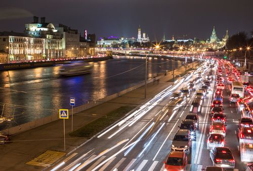 Ночные московские трассеры