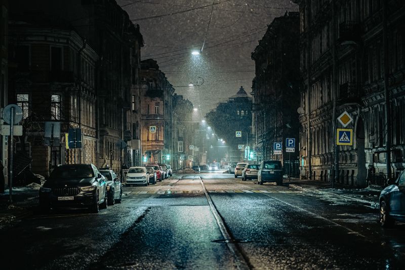 Мистика зимних улиц ночного Питера | Кадо раз
