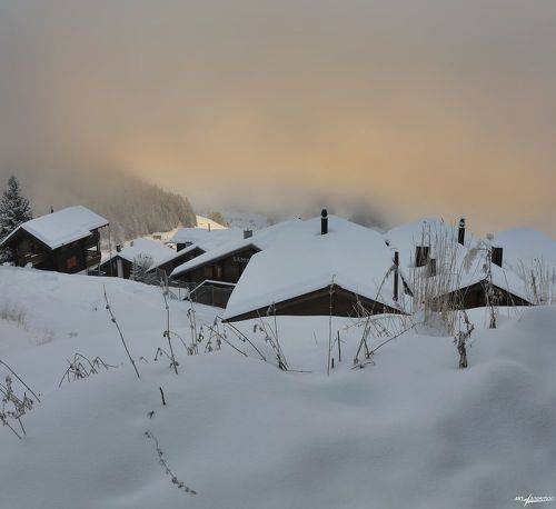 Зимнее утро в деревне...