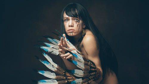 Native American chief is a woman