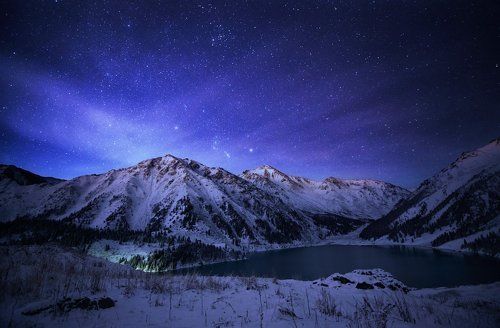 Ночь на Большом Алматинском Озере