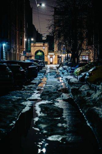 Мистика зимних улиц ночного Питера | Кадр пять