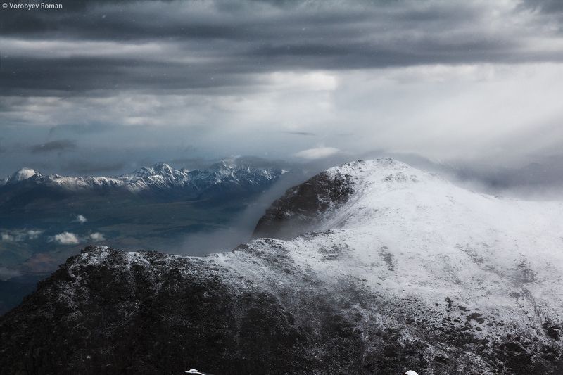 актру, алтай, горный алтай, горы, свет, снег Снежный июльphoto preview