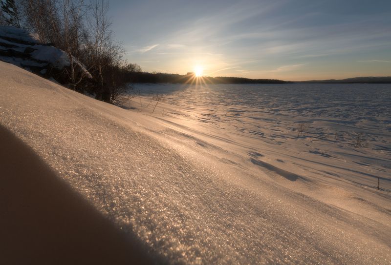 Солнечный свет. Озеро Иртяш, Челябинская область. 