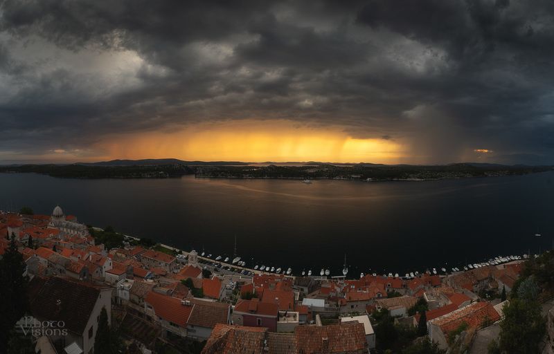 Panorama over Sybenik, Croatia