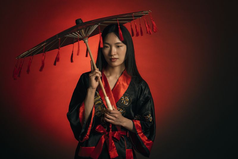 Chinese Woman with a Parasol