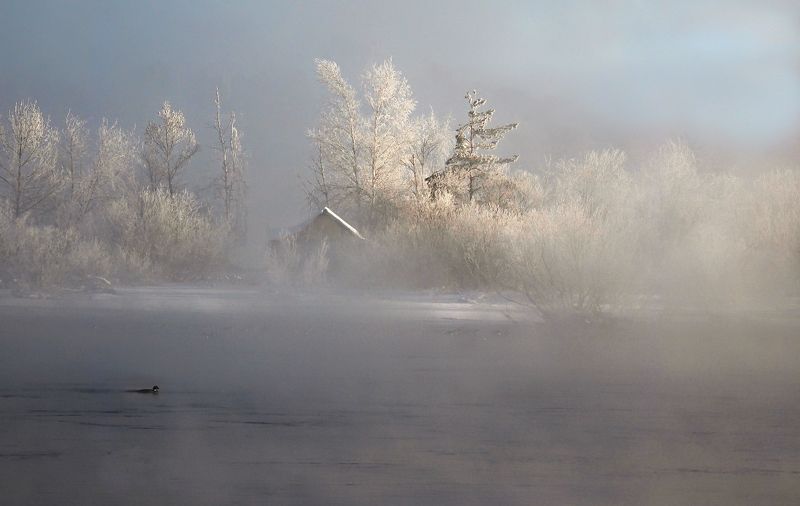 Туманным утром на Ангаре