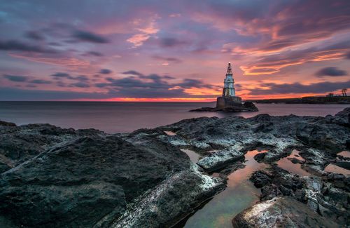 The lighthouse on sunrise