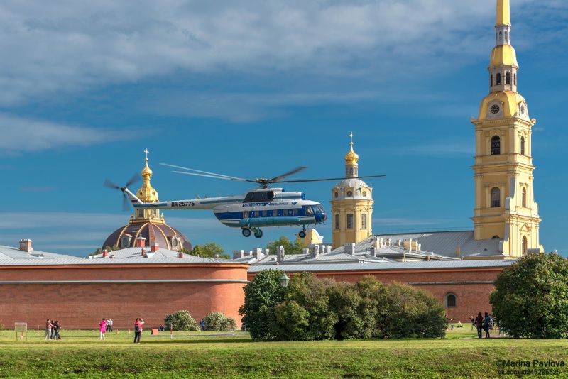 Прогулка на вертолёте...Петропавловская крепость.